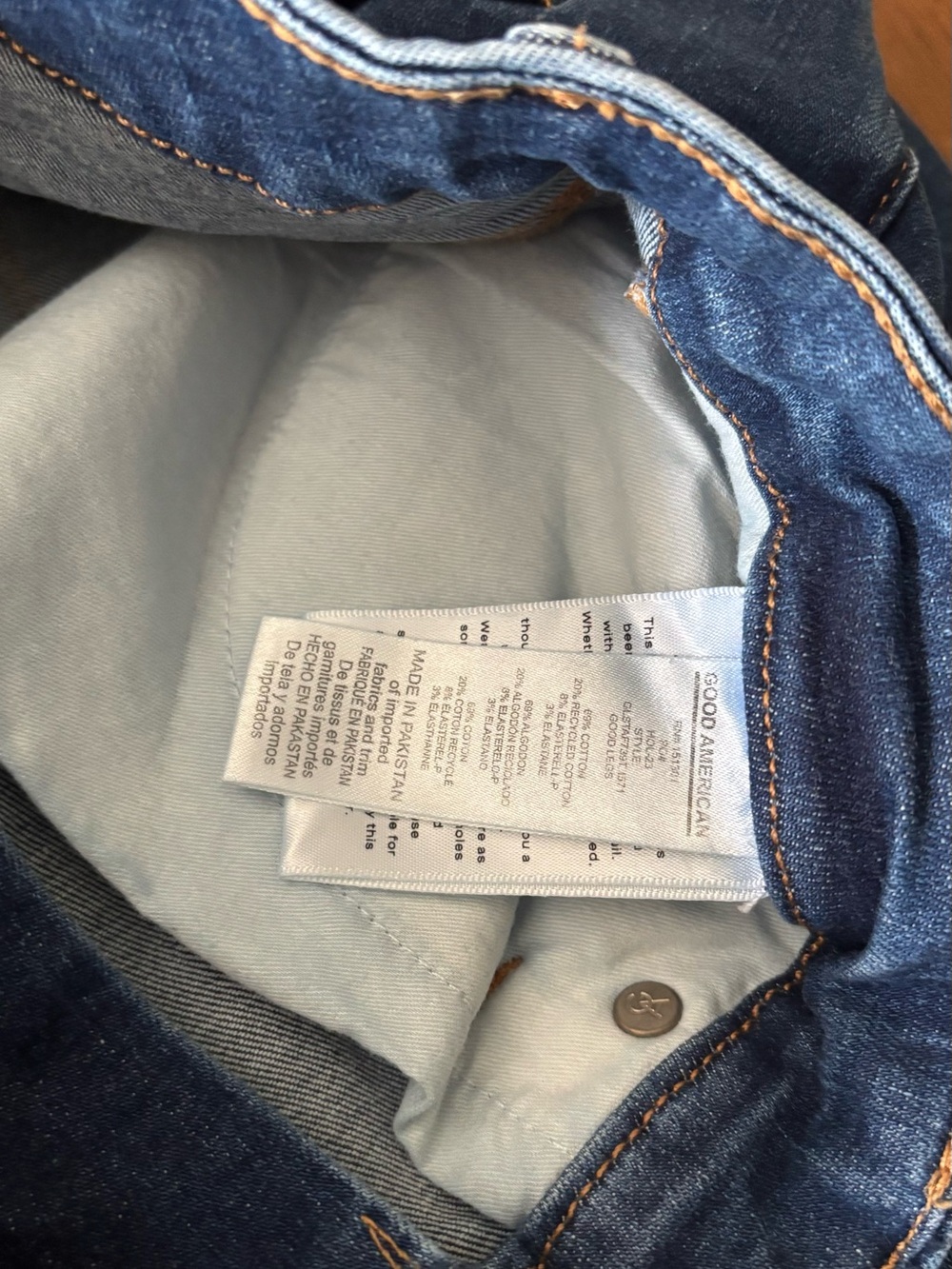 Good American Always Fits 14-18 Bootcut Jeans in Dark Blue Wash - Picture 4 of 8